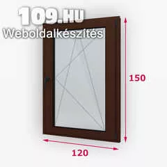 Fa ablak bukó-nyíló 120 x 150 cm