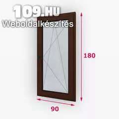 Fa ablak bukó-nyíló 90 x 180 cm