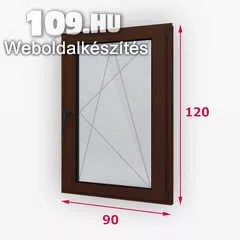 Fa ablak bukó-nyíló 90 x 120 cm
