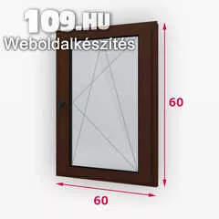 Fa ablak bukó-nyíló 60 x 60 cm