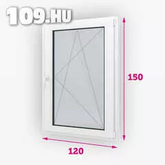 Műanyag ablak bukó-nyíló 120 x 150 cm