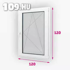 Műanyag ablak bukó-nyíló 120 x 120 cm