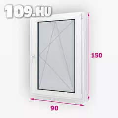 Műanyag ablak bukó-nyíló 90 x 150 cm
