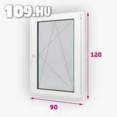 Műanyag ablak bukó-nyíló 90 x 120 cm